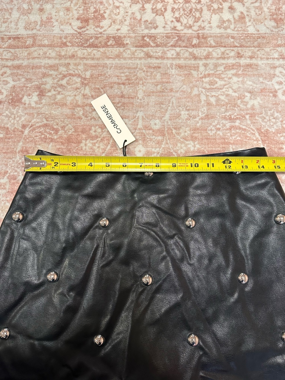 NWT 🖤 Commense Leather Studded Skort - Picture 8 of 10